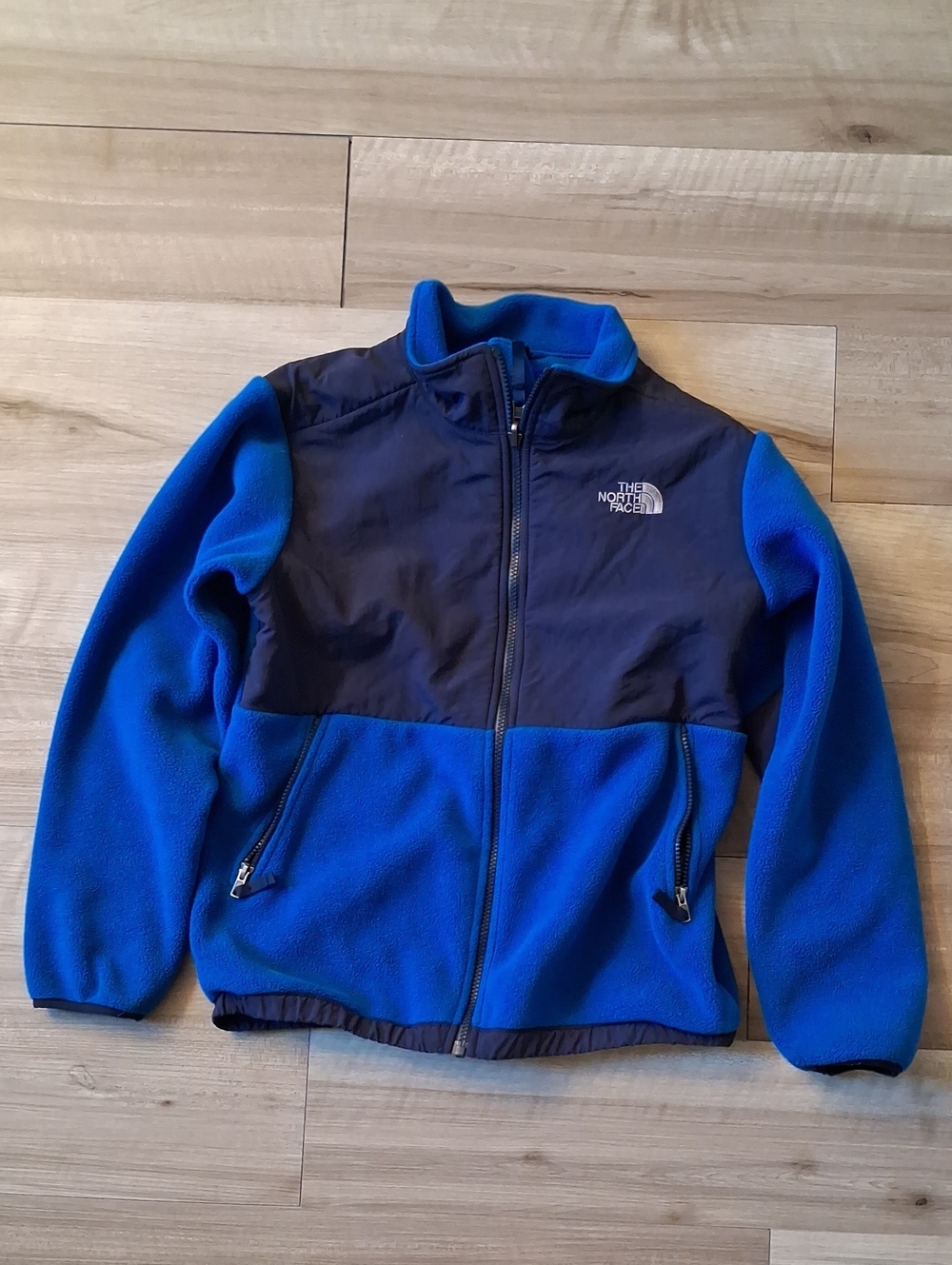 The North Face Blue Full-Zip Kids Fleece Jacket Boys 14-16 (M)